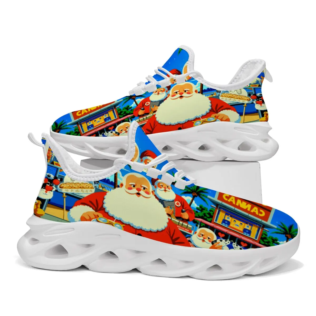 

Platform Shoes Santa Claus Christmas Gifts Pattern Sports Shoes Men’s Sneakers Comfortable Breathable Fashion Walking Sneakers