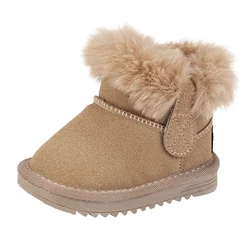 Stivali da neve in pelliccia per bambini neonato inverno caldo morbido stivaletti in peluche ragazzi ragazze classico Design di marca Slip-on Furry Botas