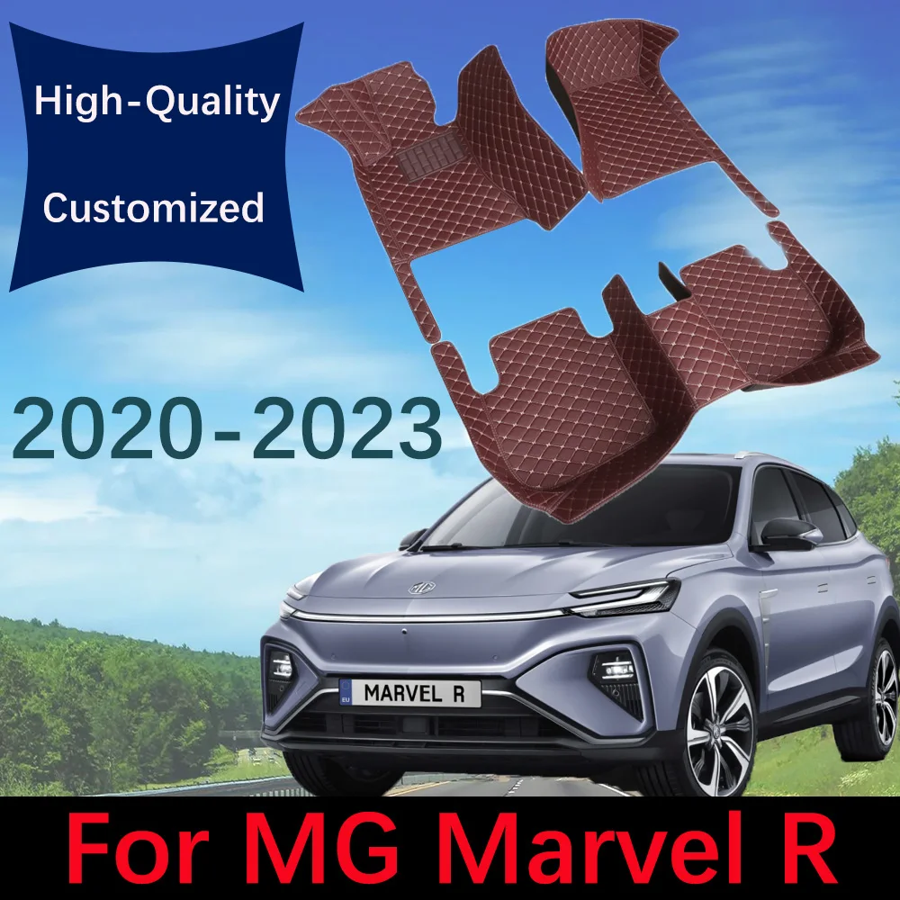 

Custom Leather Car Floor Mats For MG Marvel R Electric 2020 2021 2022 2023 Automobile Carpet Rugs Foot Pads Interior Accessories