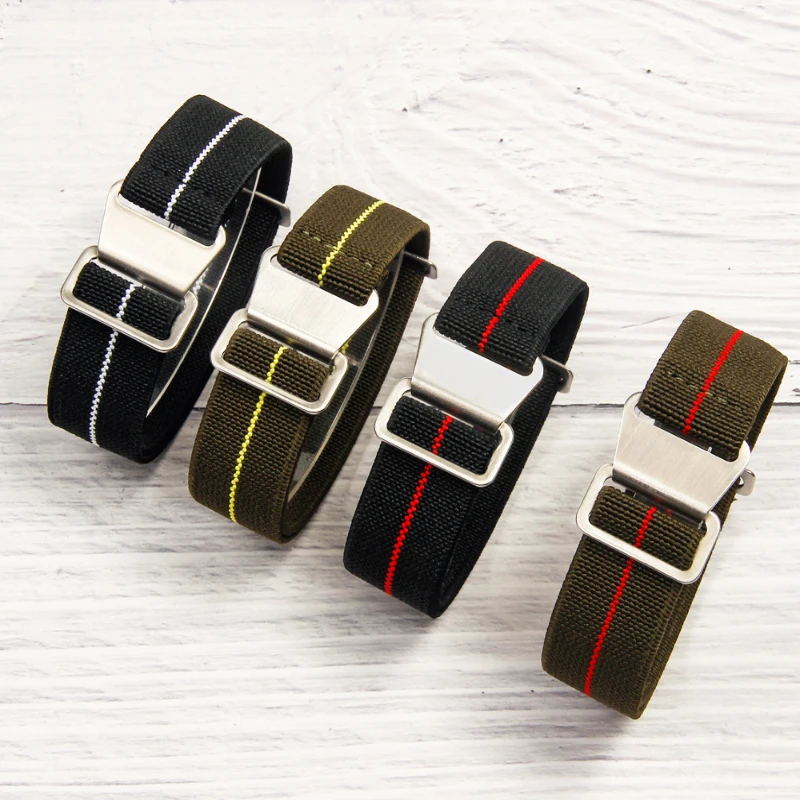 60 Borsa per paracadute francese vintageNatoCinturino per orologio in nylon elastico adatto per le principali marche18 20 22 mm