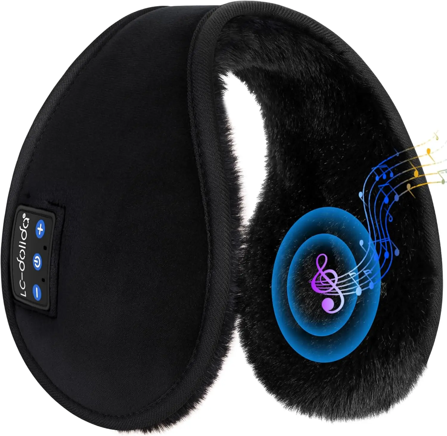 Bluetooth Earmuffs for Winter Women Men, Ear Warmers Headphones Speakers Calling for Outdoor Winter Running Cycling Camping