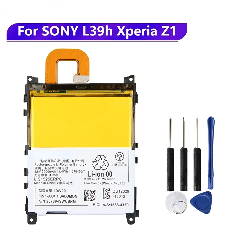 Replacement Battery LIS1525ERPC For SONY L39h Xperia Z1 Honami SO-01F C6902 C6903 Rechargeable Phone Battery 3000mAh