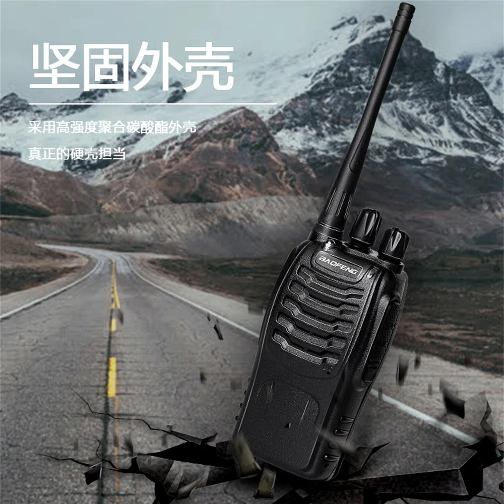 Walkie Talkie Dual Bands Portable Long Range UHF 400-470MHz Ham Two Way Radio Anti-interference BF-888S Anti-frequency Crossover