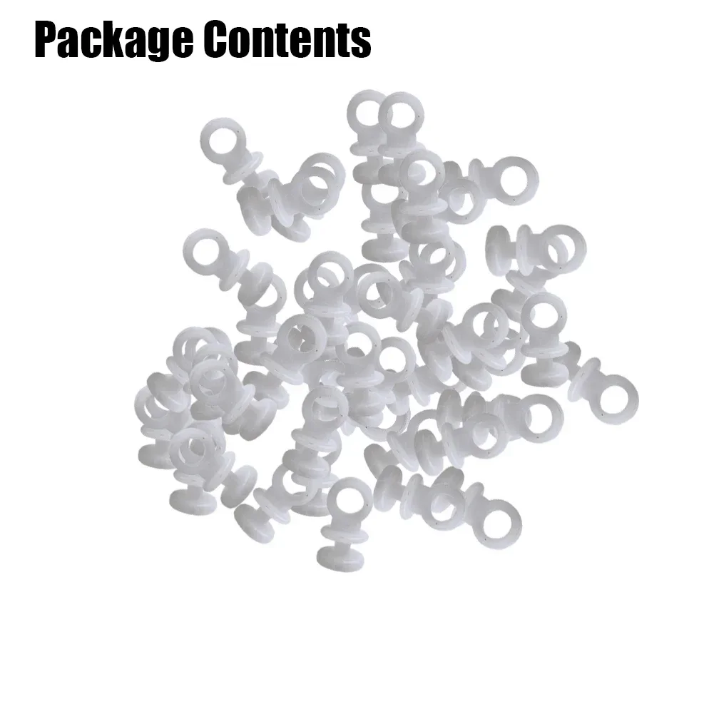 50pcs Plastic Curtain Track Hooks Runner Fit For Camper Van Motorhome Caravan Boat Plastic Curtain Rail Gliders Run Smoothly