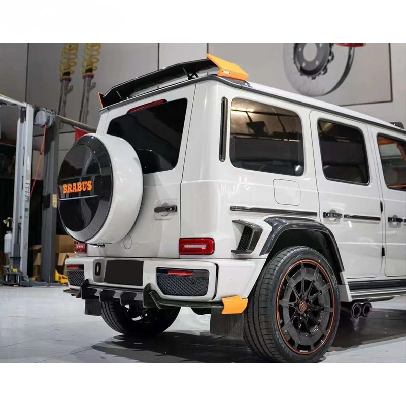 Suitable for 2018-2023 Mercedes Benz G-Class W464 modified with G900 carbon fiber front and rear lip mesh frame tail wings