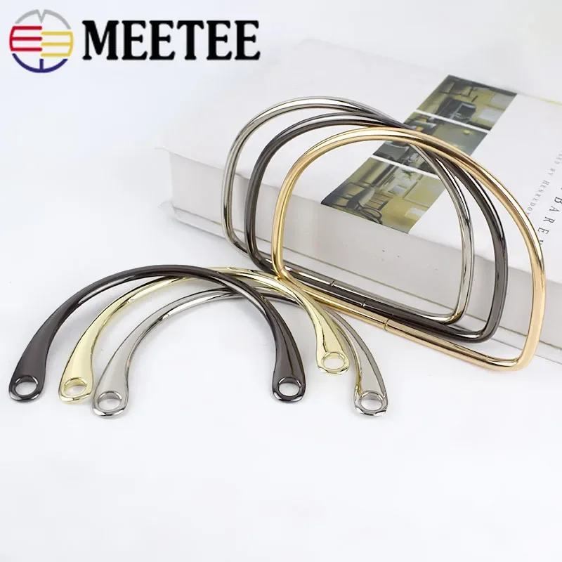 2/4Pcs Meetee Bags Handle Metal O D Ring Buckles Frame Handbag Purse Shoulder Belt DIY Replacement Leather Craft Accessaries