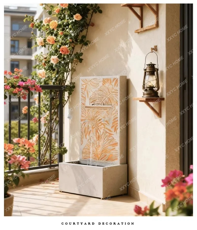 Outdoor Garden Courtyard Villa Balcony Floor To Ceiling Flowing  Water Circulating Lucky Fountain Landscaping