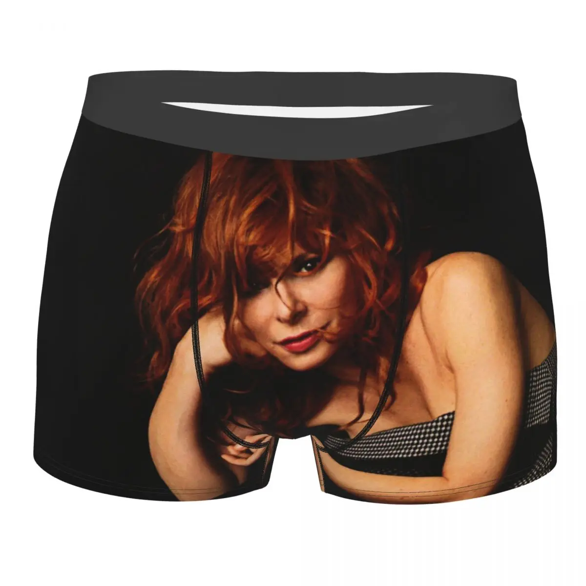 Custom Sexy Mylene Farmer Underwear Men Breathbale Boxer Briefs Shorts Panties Soft Underpants For Male