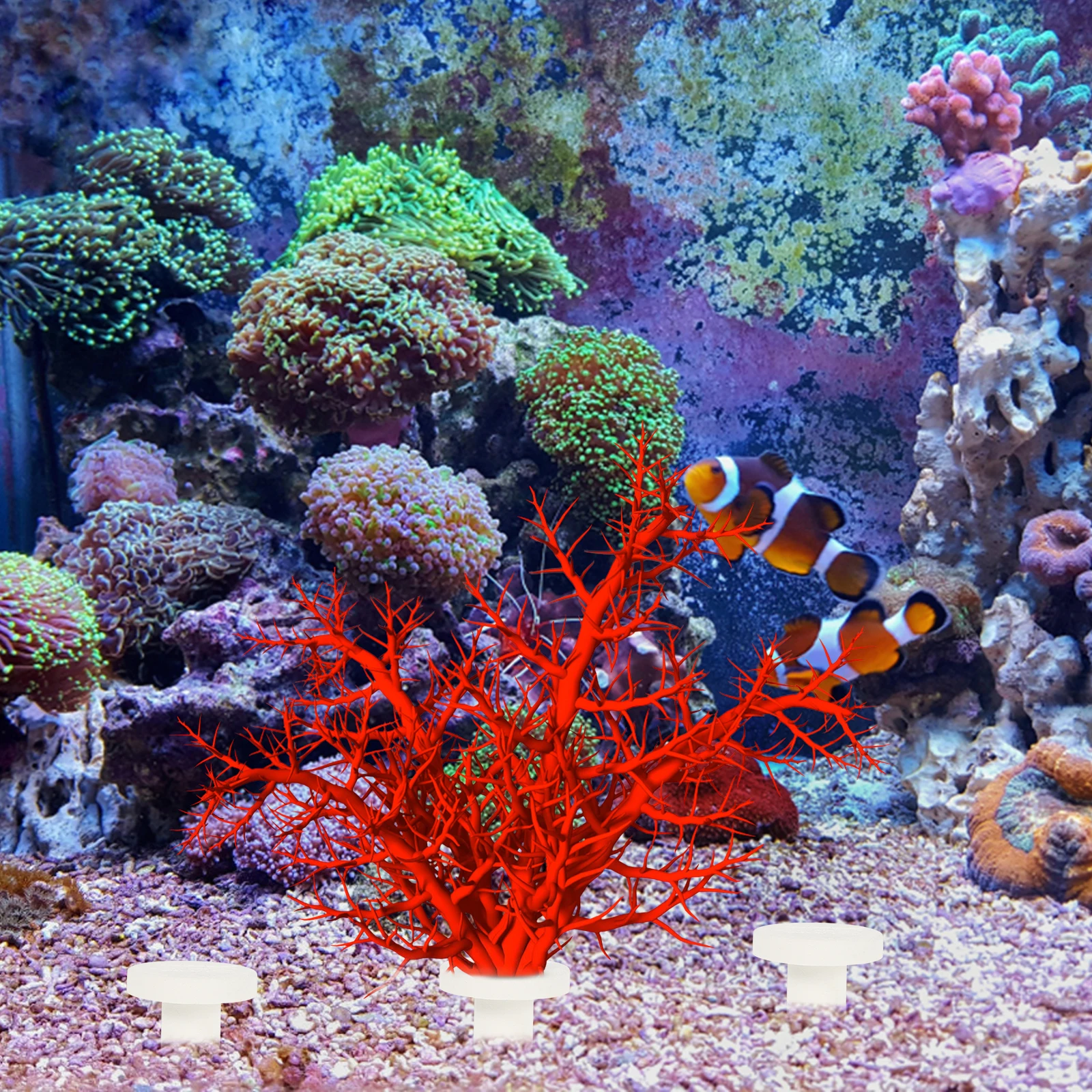 

20pcs Ceramic Aquarium Rack Base Stand Fish Tank Supplies Durable Coral Holder For Live Coral Cultivation Rack Solid