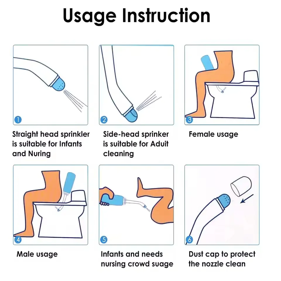 350/500 ミリリットル会陰灌漑スプレーボトルポータブルビデスプレー妊婦のプライベートパーツベビーバットシャワークリーニングツール
