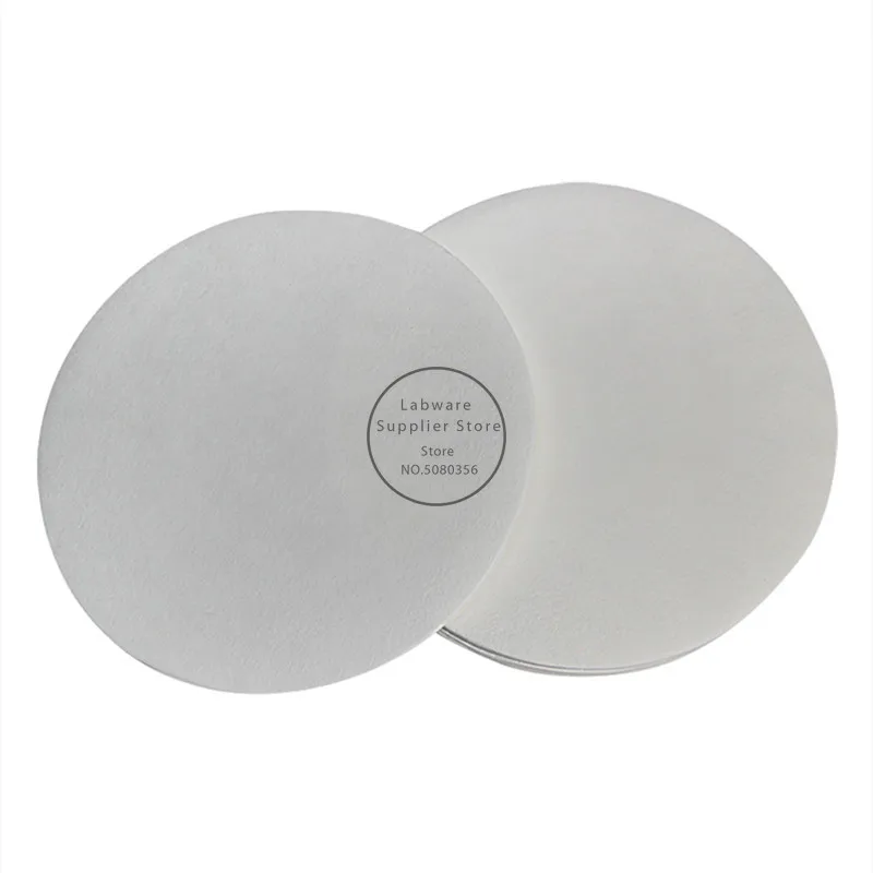 100Pcs/pack Fast/Medium/Slow speed qualitative filter paper for lab funnel use Dia 7/9/11/12.5/15/18cm