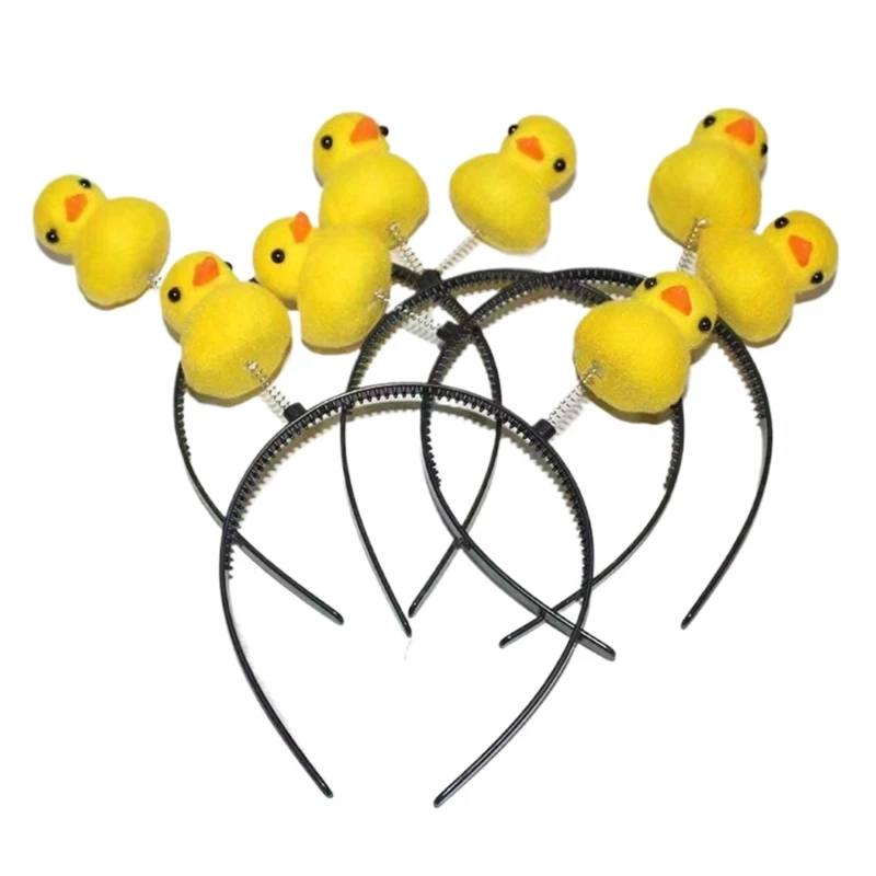 Cartoon Yellow Duck Hairband Photography Hairband Halloween Carnivals Party Creative Headbands for Girl Children