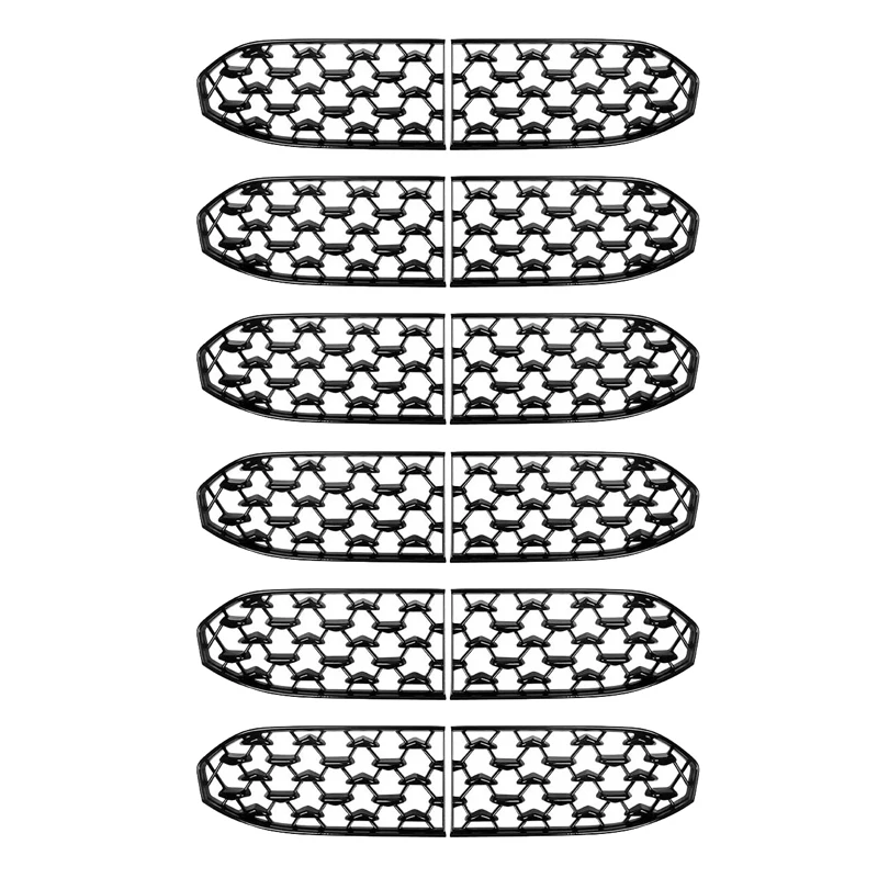 

12X Car Front Lower Grille Bumper Grille Cover Decoration For Mazda CX30 CX-30 2020-2021