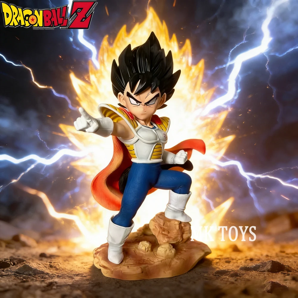 Figura de Anime Dragon Ball Z de 22cm/8.33in, Vegeta com Capa, Estátua de PVC, Ornamento de Mesa, Modelo de Coleção, Brinquedos, Presentes