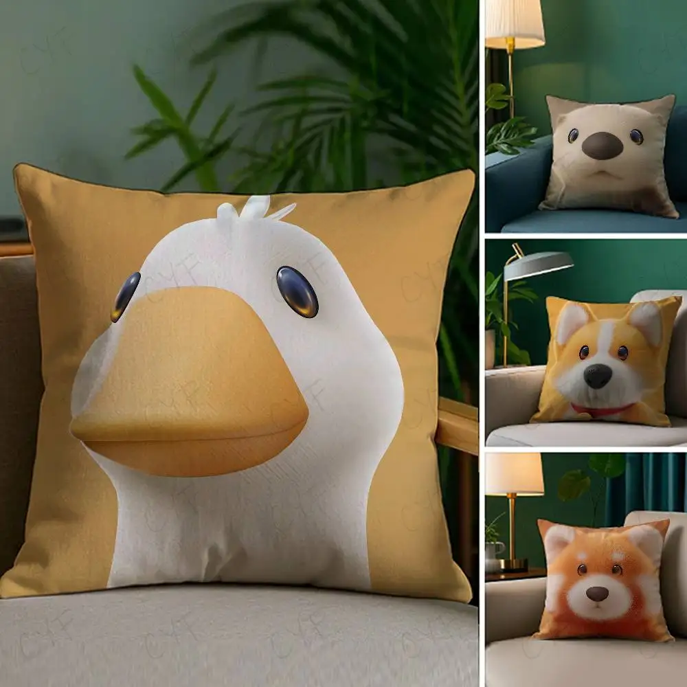 

Kwaii Anime P-Party Animals Pillow Case Custom Printed Brushed Fleece Pillow, Baby Skin-Touch, Eco-Friendly Dye-Sublimation Cush