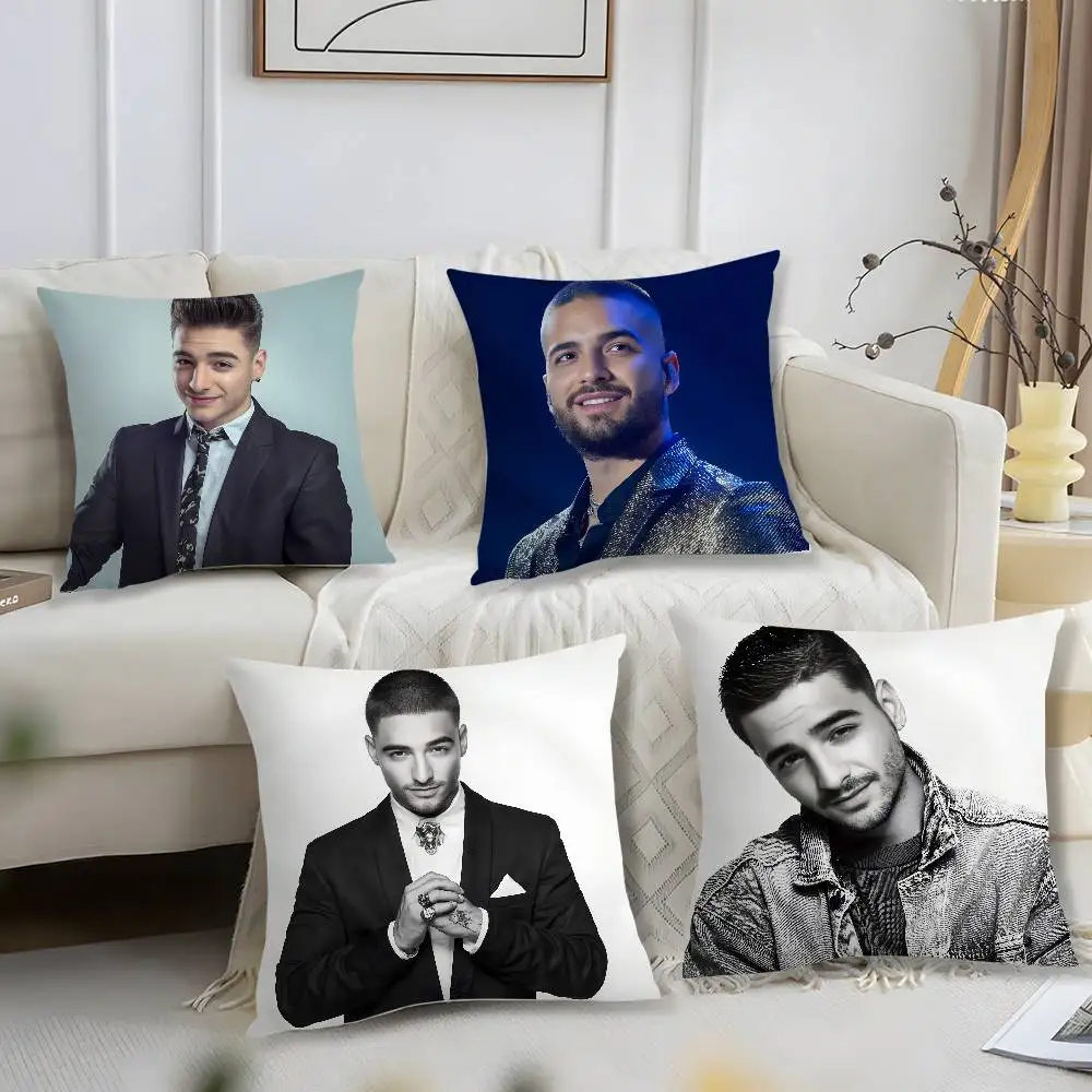 S-Singer M-Maluma Kissenbezug, kurz, Plüschdruck, Kissenbezug, quadratisch, Dekokissenbezüge, Sofa, Heimdekoration