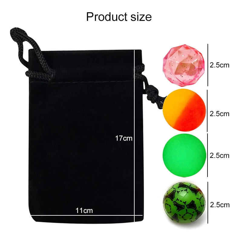 20 قطعة كرات نطاطة ملونة مع حقيبة التخزين 25 مللي متر البلاستيك مرونة ألعاب أطفال الكرة للألعاب في الهواء الطلق هدية عيد ميلاد TMZ