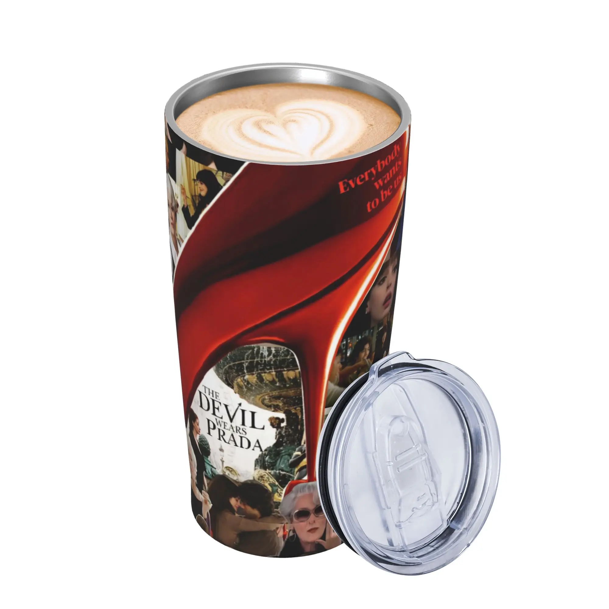 The Devil Wears Pradas 2 Moive Insulated Tumbler with Lid  Vacuum Thermal Mug Double Wall Hot Cold Drinks Cups 20oz