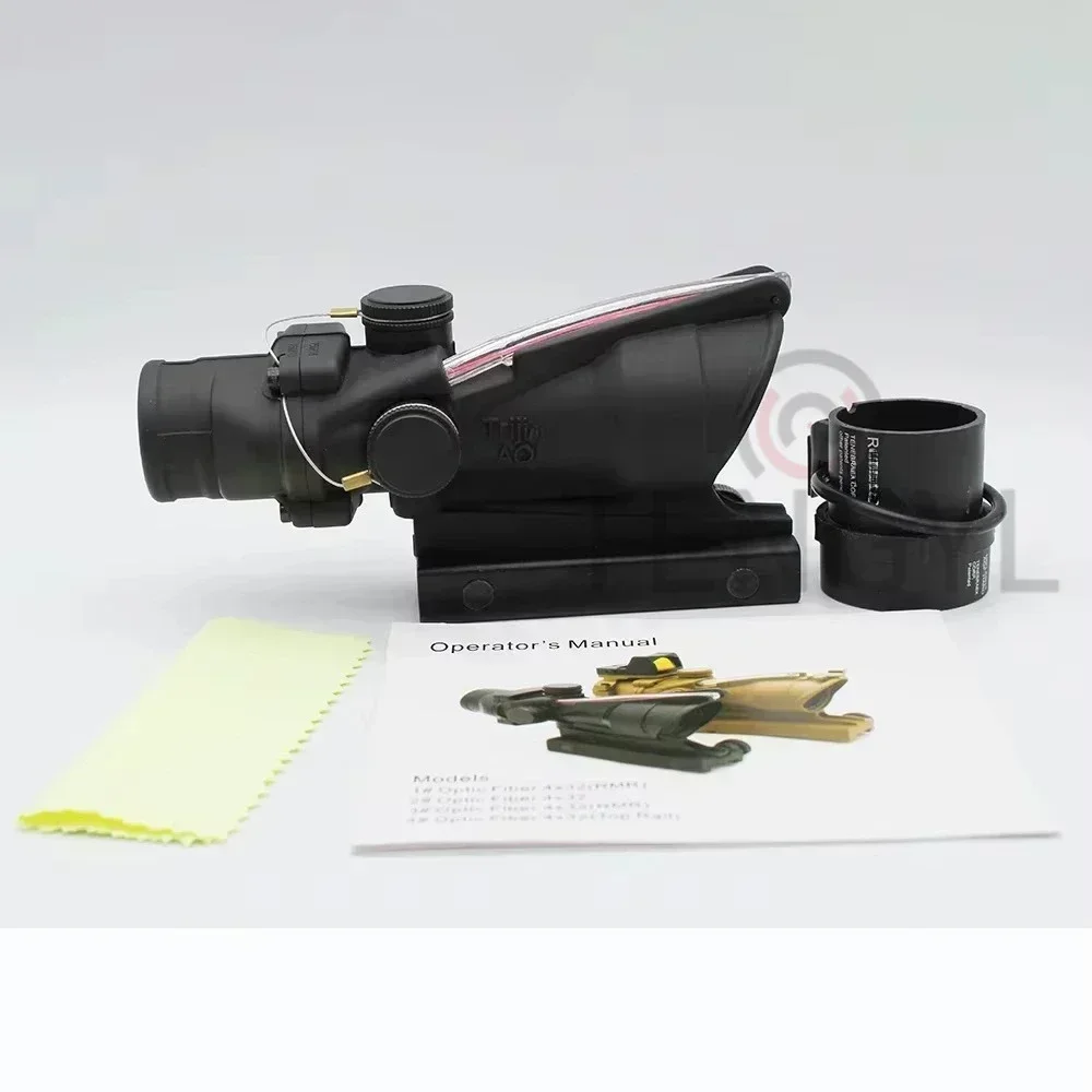 A * OG 4x32 Fibra de caza iluminada Red Chevron Scope con Killflash y logotipo en relieve Rifle Scope Ar 15