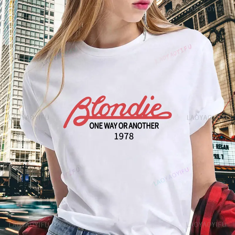 The Rookie Angela Lopez Blondie One Way or Another 1978 T-Shirt Fashion Cotton Short-sleev Tshirt Unisex Vintage Casual Tops