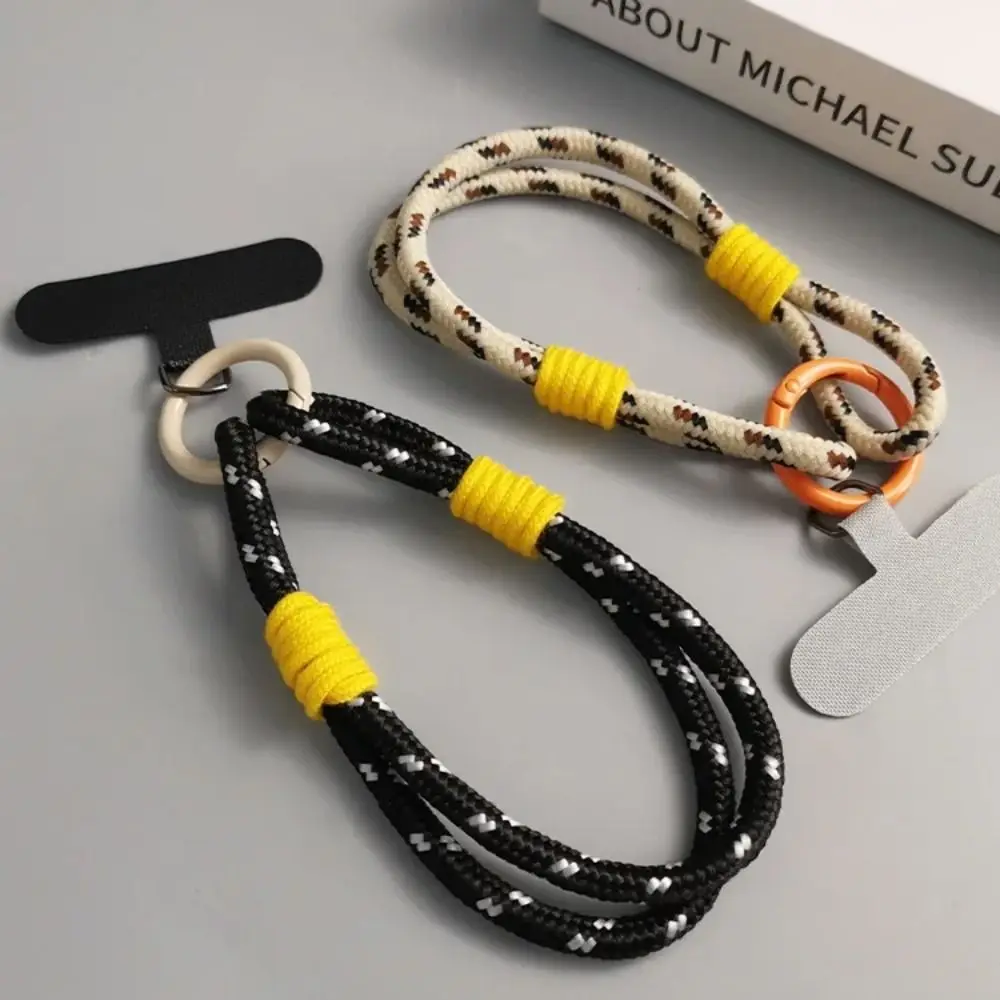 Universal Nylon Phone Lanyard Keychain Phone Accessories Anti-lost Rope Candy Colors Simple Phone Case Strap