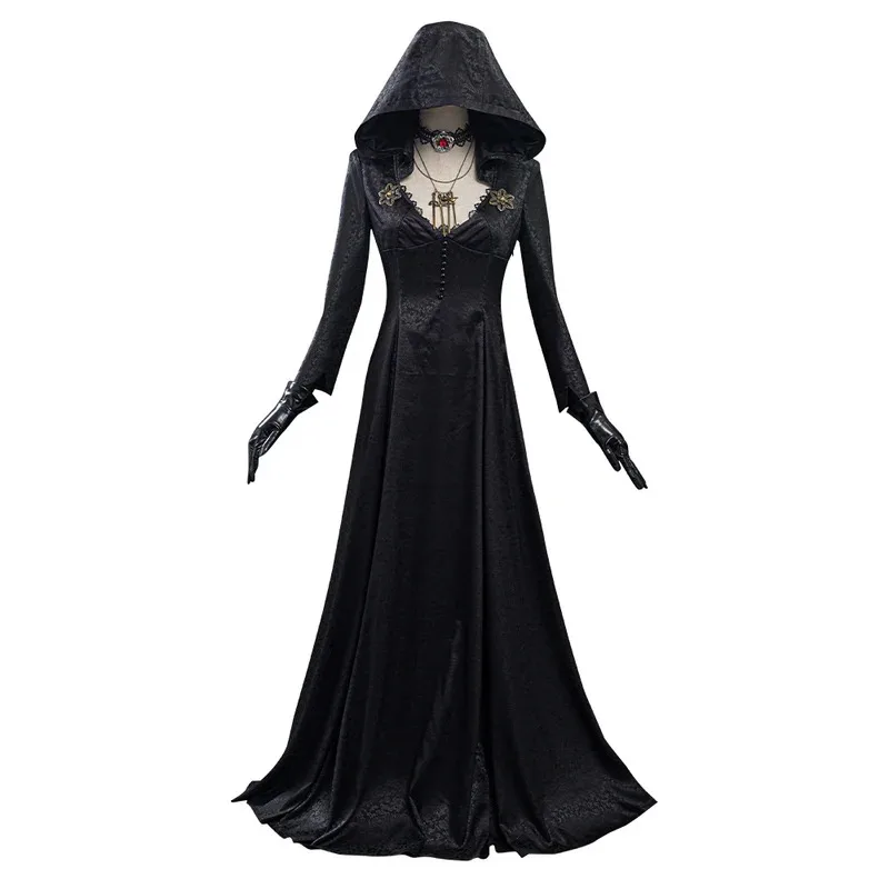 

Resident Village Cosplay Evil Bela Fantasy Costume Moth Lady Vampire Dress Disguise Girls Women Adult Halloween Carnival Suit