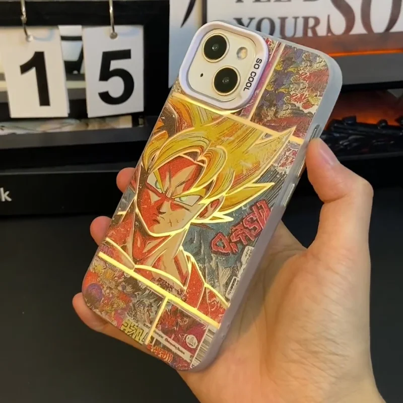 Funda de teléfono Anime Dragon Ball Z Comics Son Goku para iPhone 11 12 13 14 15 16 17 Pro Max Plus Air Super Saiyan cubierta a prueba de golpes