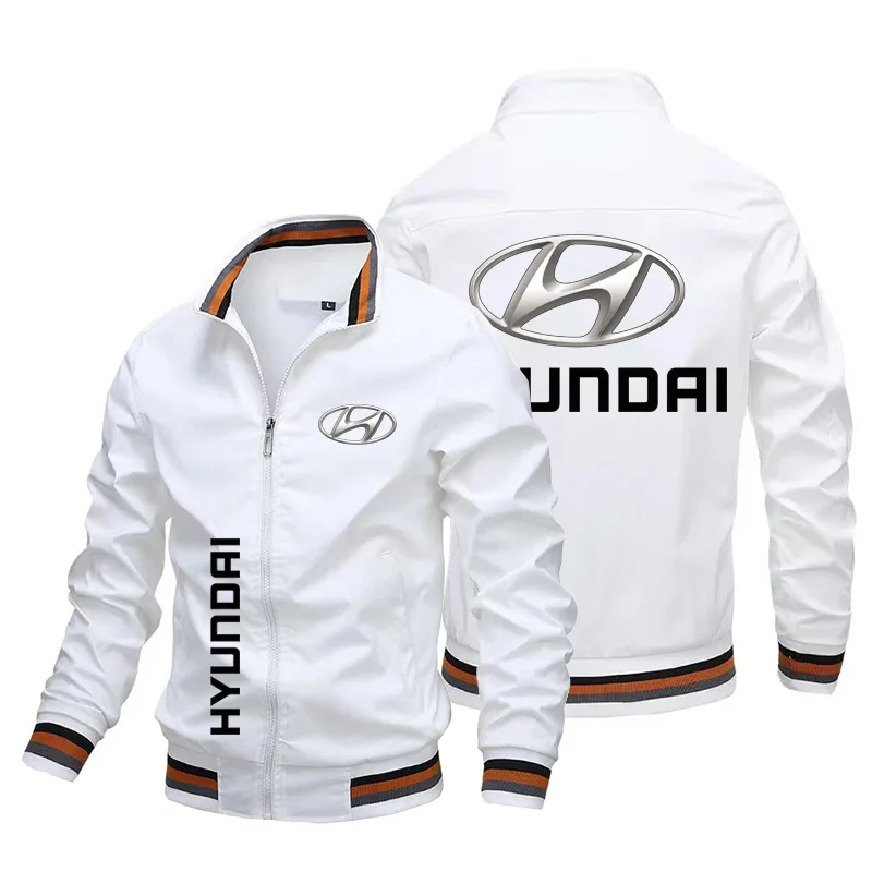 New casual jacket modern racing car logo jacket trendy casual zipper thin men's large size jacket