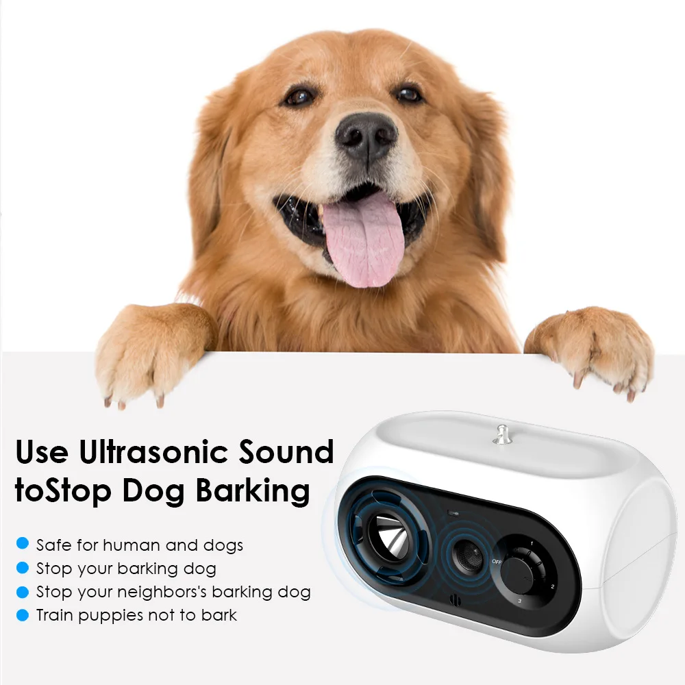 K2 Ultrasonic Anti-barking Device Dog Trainer High-power Intelligent Monitoring Automatic Dog Repellent Device Anti-dog Barking
