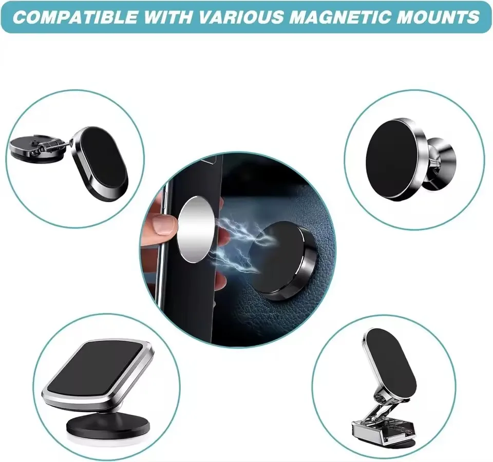1/50Pcs Magnetic Metal Plate For Magnetic Car Phone Holder Universal Iron Sheet Sticker Stand Mobile Phone Magnet Holder Mount view 4