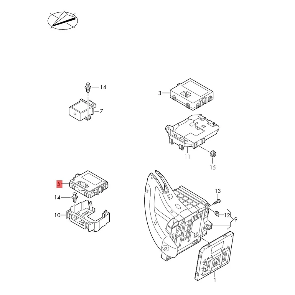 5wa 907 338 5wa907338 Afs Actieve Besturingseenheid Koplamp Volger Module Met Kabelboom Voor Vw Golf A3