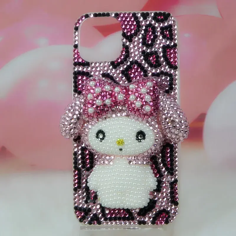 

Sanrio Original for iPhone 13 Pro Max iPhone Xs iPhone Case 14 plus Rhinestone 15 Cartoon Melody 11 Protective Case XR Female 12