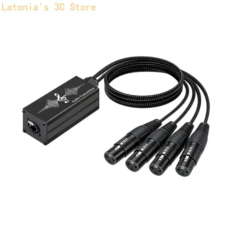 RJ45 to 4XLR Extender for Stage Work, Studio Use Not Need External Power Supply X3UB
