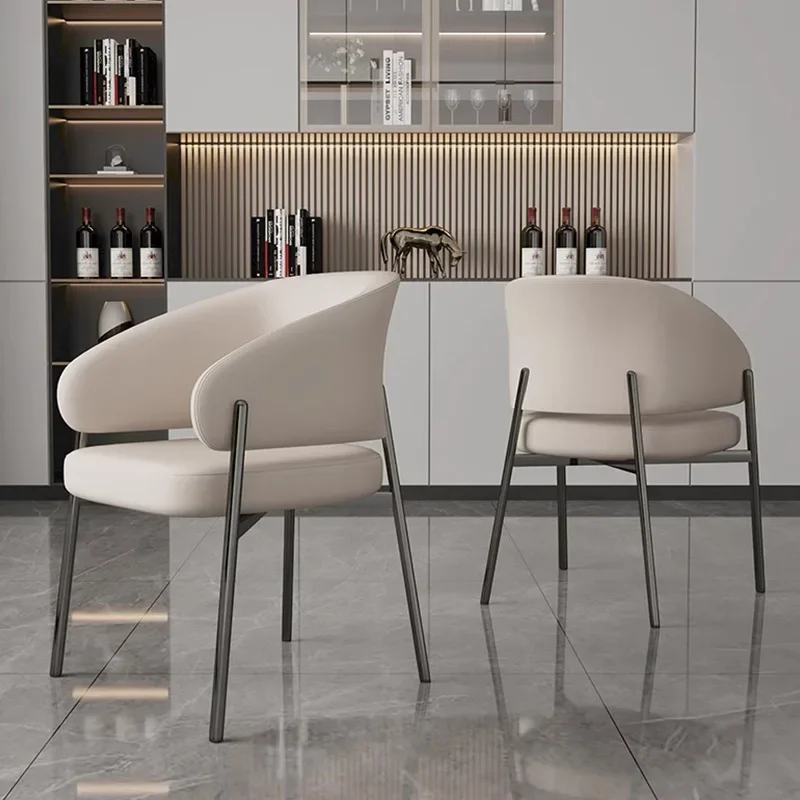 Restaurant hotel metal soft bag armchair, hotel room backrest book chair