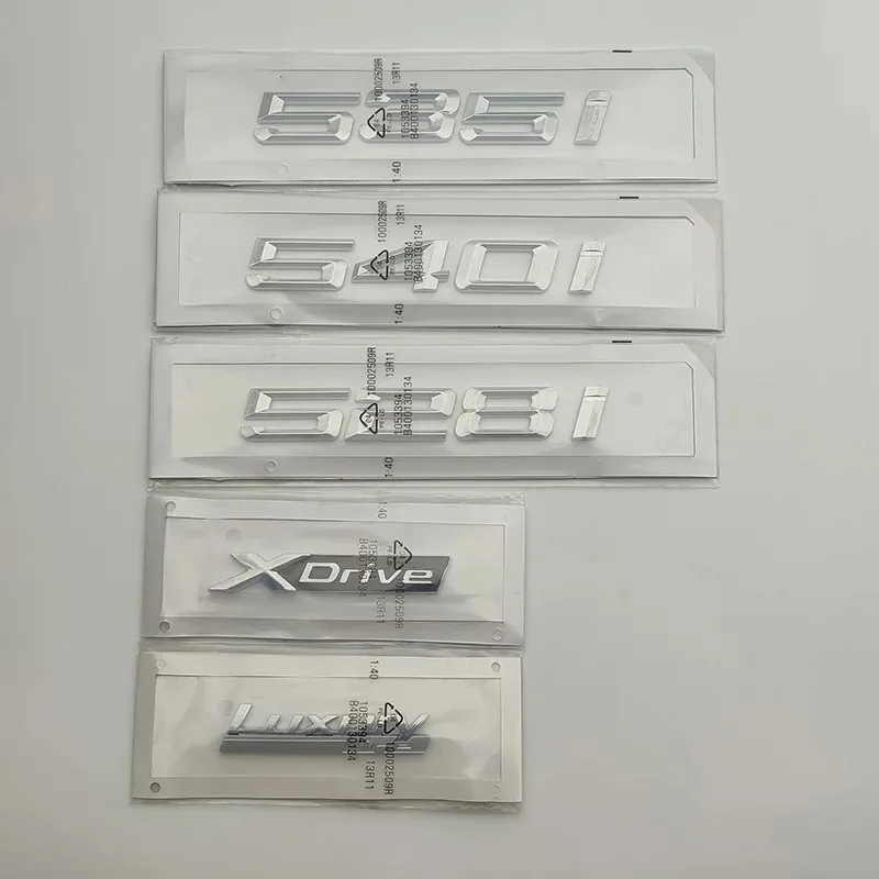 

3D New For BMW E60 E34 F10 G30 E39 528i 535i 540i Luxury Line Xdrive Letters Rear Boot Trunk Tailgate Emblem Badge Sticker