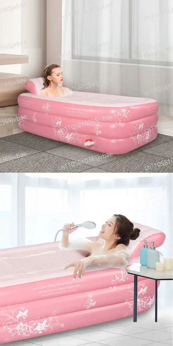 

Inflatable bathtub, creative household adult SPA folding portable thickened thermal insulation