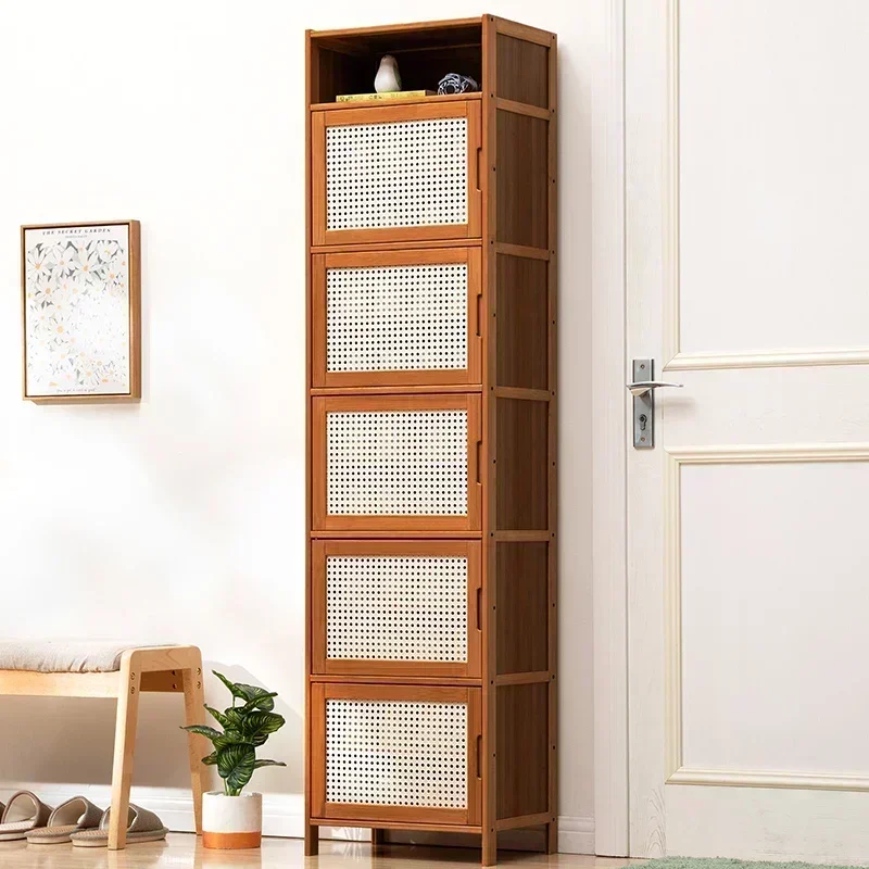 Organizer Shelf Entryway Shoe Rack Multi Layer Small Household Minimalist Bamboo Cabinets Narrow Armario Zapatero Furniture