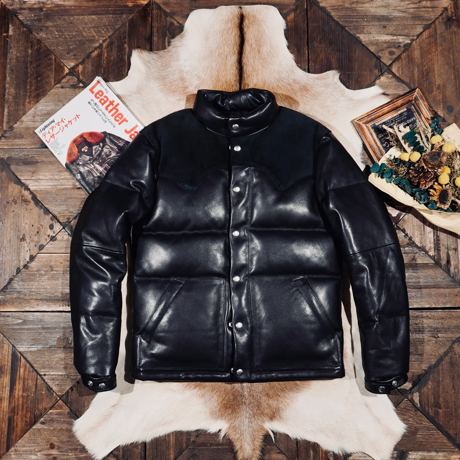 

Реплика Tailor Brando, классический новозеландский мужской утепленный зимний теплый пуховик из натуральной кожи Re*l M * Coy's