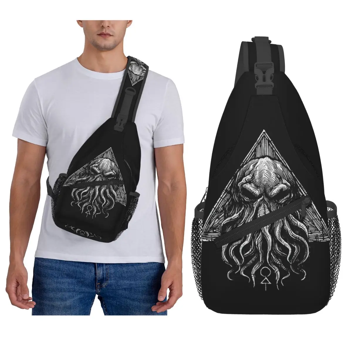 

Cthulhu Mythos Лавкрафт ужас нагрудная сумка мужской слинг рюкзак через плечо нагрудная сумка дорожный походный рюкзак сумка на плечо