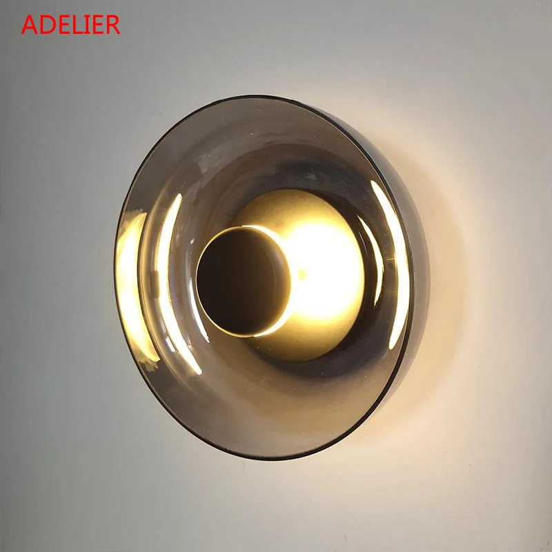 Modern LED Wall Lamp Glass Bowl wall sconces Luminaire Nordic Living Bedroom Kitchen Indoor Decor Light Fixtures