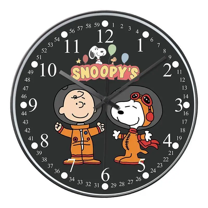 Snoopy animation peripheral simple fashion wall clock upgraded silent movement home living room restaurant clock children's room