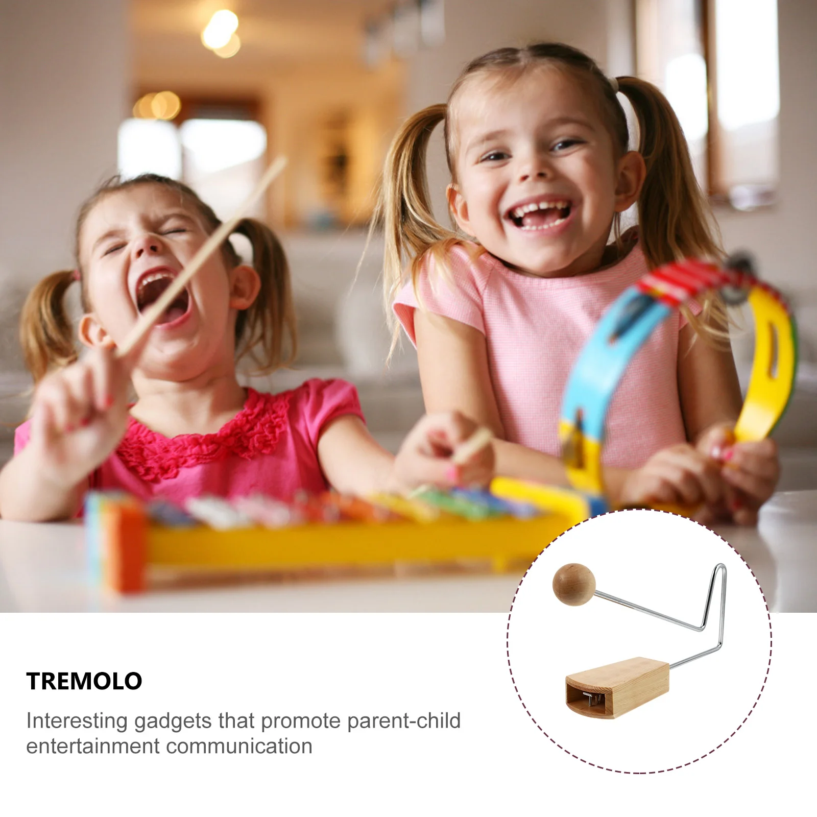 

Percussion Instrument Toy Wooden Mallet Shaker Natural Wood Color Kids Musical Toys Educational Gifts Safe Play Promote