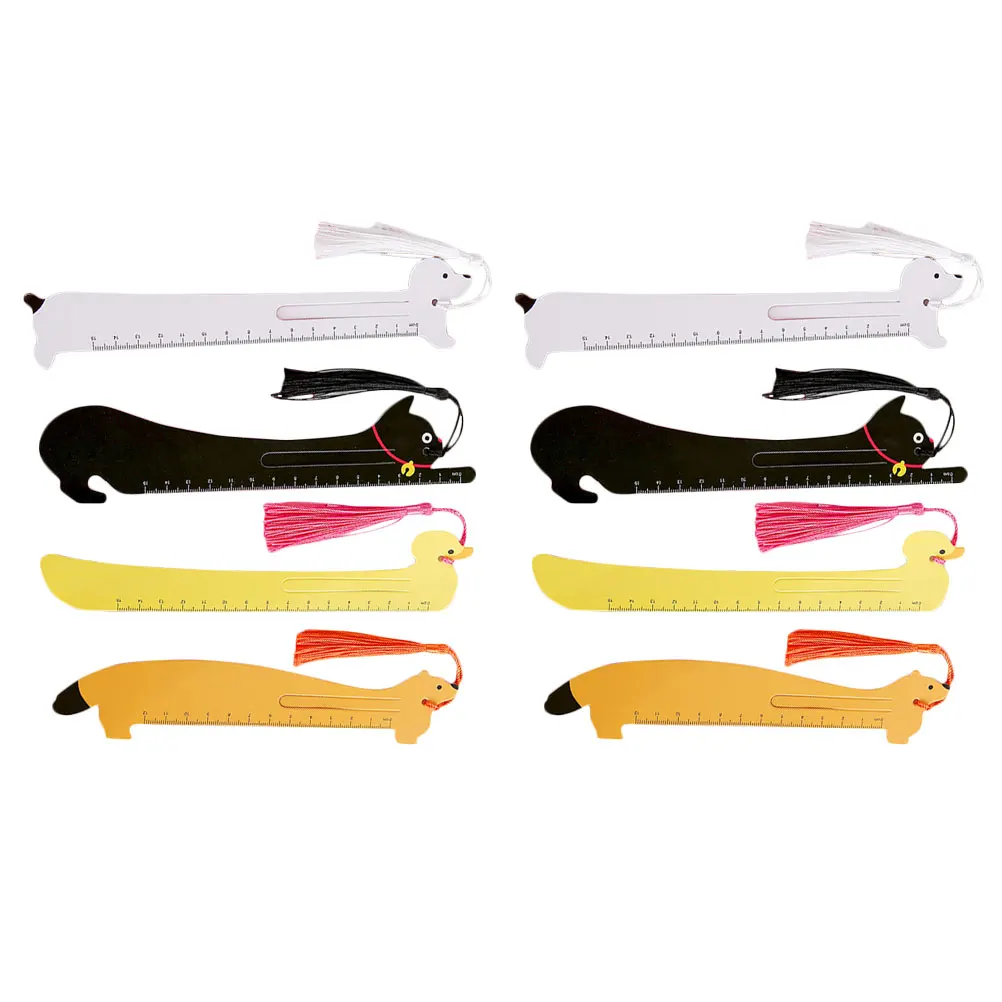 

8pcs Animal Bookmark Ruler Creative Measurement Paper Bookmarks for Kids Students Travelers Teachers EcoFriendly