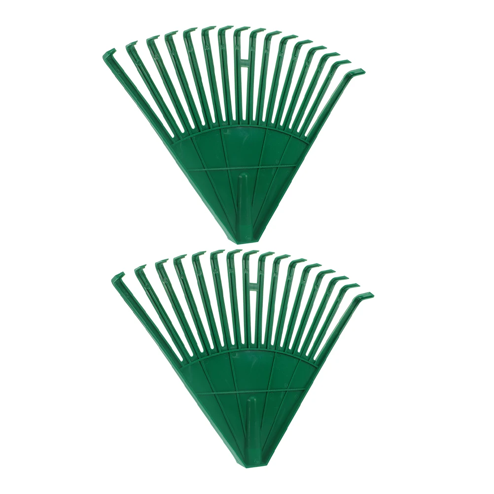 

2 Pcs Leaf Rake Grass Cleaning Head Garden Lawn Artificial Large Handheld Gardening Tools Plastic Landscaping Replacement