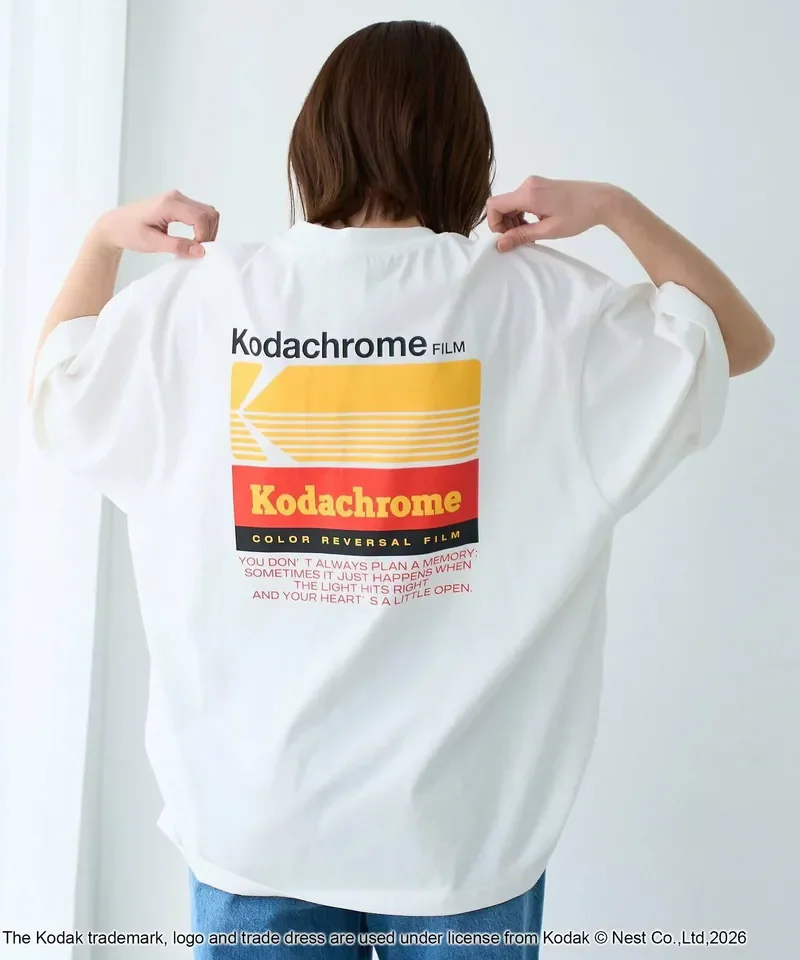Kodak Trendy Brands T-Shirt 2026 Summe, 100 % Baumwolle, kurzärmelig, für Herren und Damen, übergroß, atmungsaktiv, locker, Y2K-Shirt, Oberteile
