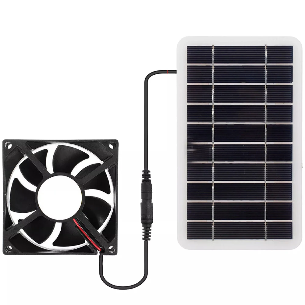 2W Solar Fan Polycrystalline Exhaust Fan Compact And Portable Energy-efficient Environmentally Friendly Hot Weather Cooling