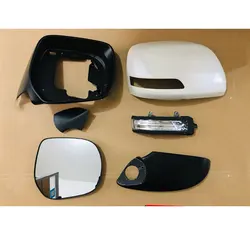 Auto Left Right Rear Heated Mirror Glass Cover Turn Signal Light Bottom For Toyota Land Cruiser Prado FJ150 2010-2018