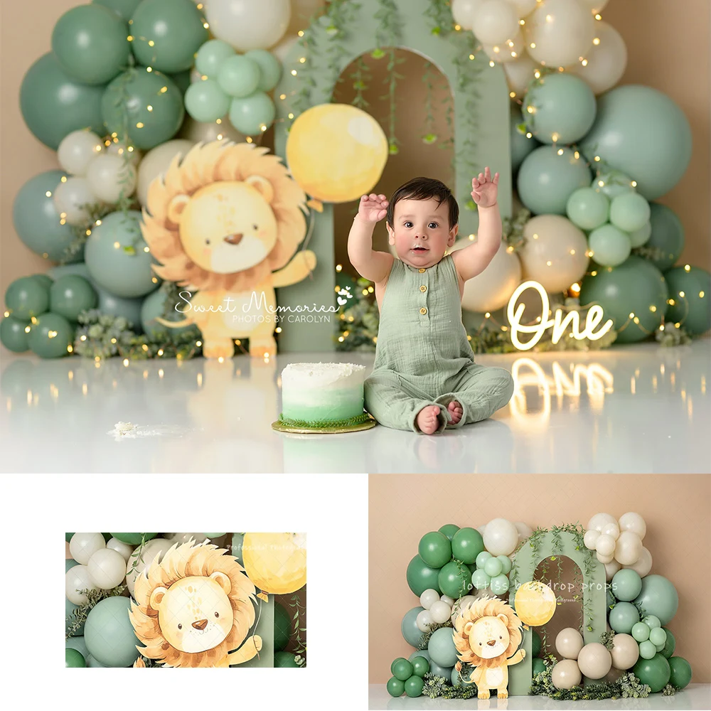 Fondos caprichosos y salvajes para niños, pastel de cumpleaños para bebés, accesorios para aplastar, fondos de fotografía de bosque de la selva