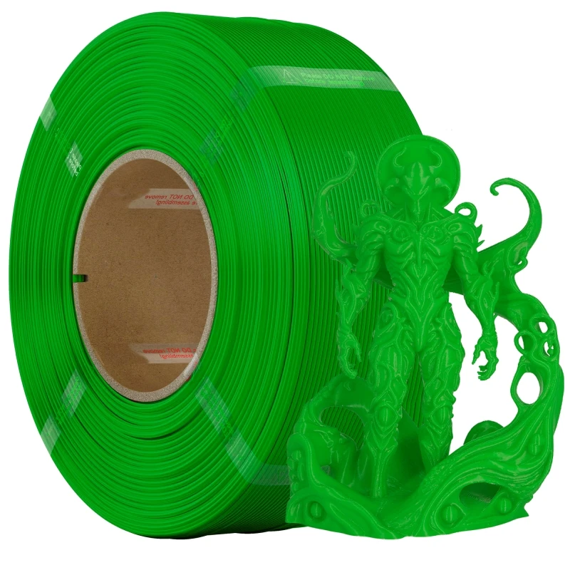 

PLA-нить 1,75 мм, 1 кг, стержень для многоразовых катушек (2,2 фунта), нить для 3D-печати премиум-качества для лабораторных 3D-принтеров Bambu, зеленая