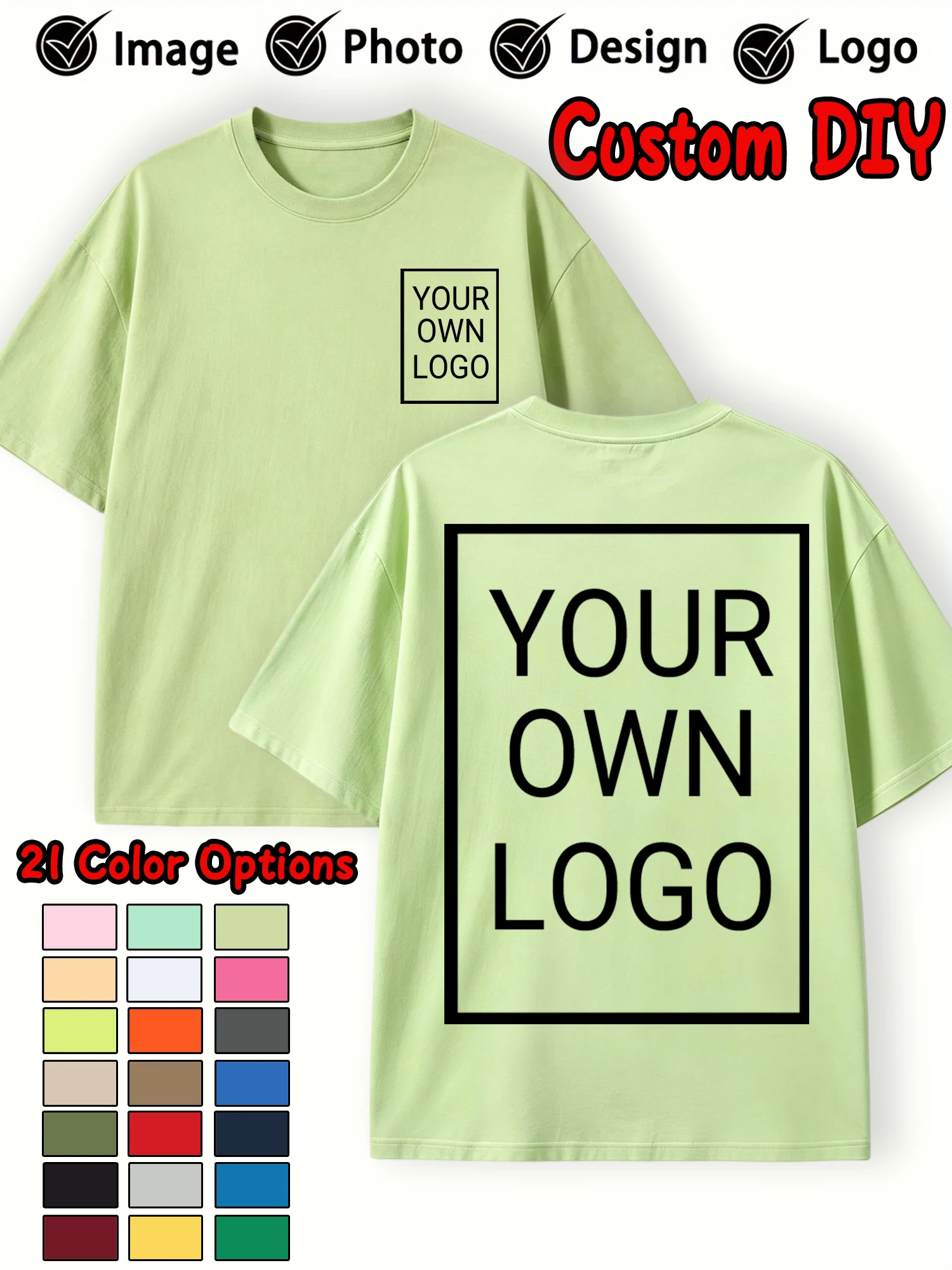 Sommer-T-Shirts für Paare, personalisiertes Muster, individuell, lässig, locker, für Herren, kurzärmelig, aus Baumwolle, weiche Kleidung, All-Match-Team-Arbeitskleidung – Detail 31